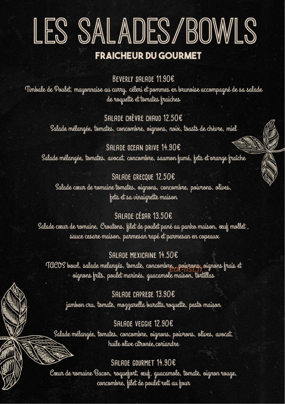 Le Gourmet — carte page 2