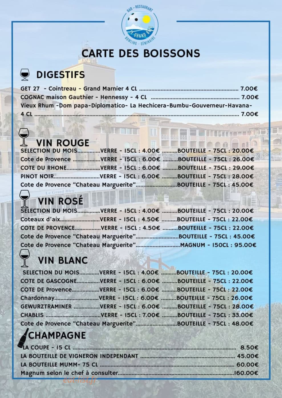 Le Grand Bleu — carte page 3