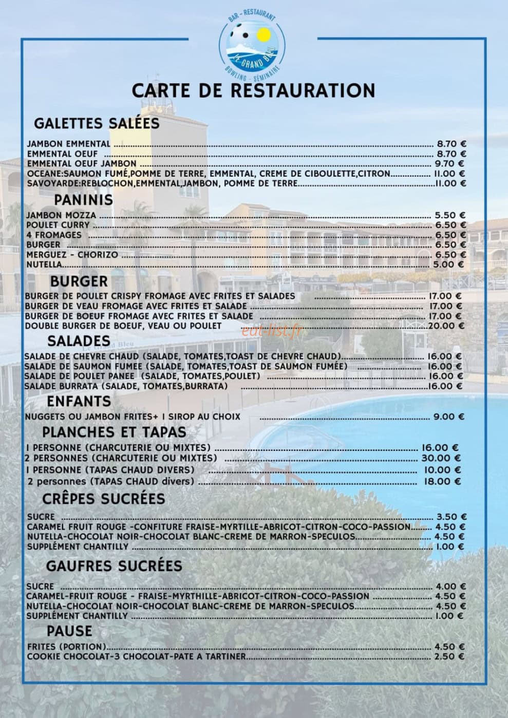 Le Grand Bleu — carte page 2