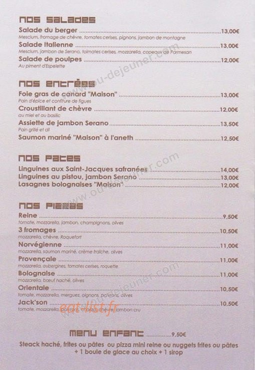 Le Jack'son — carte page 3
