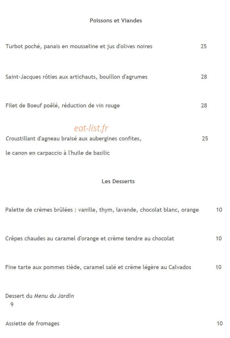 Le Jardin de Sébastien — carte page 5