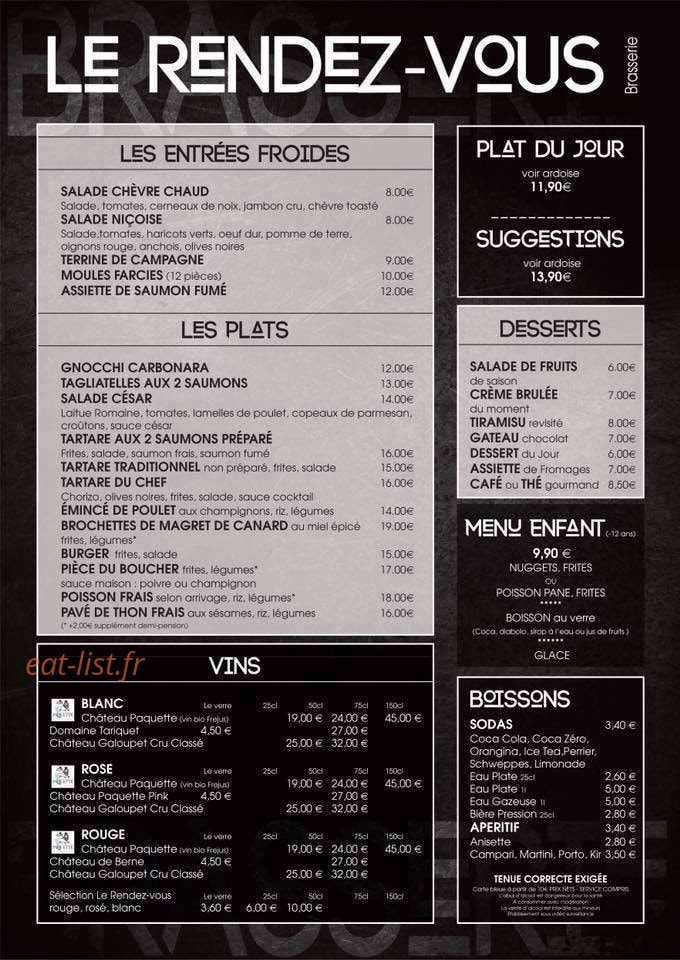 Le Rendez-Vous — carte page 1