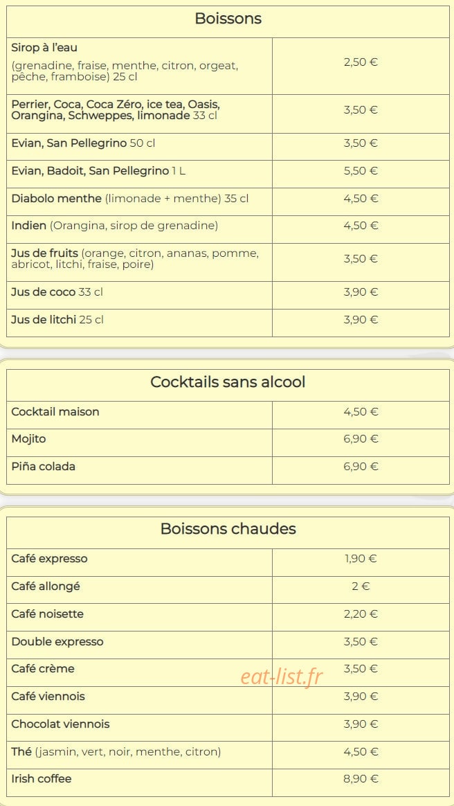 Le Saïgon New — carte page 16