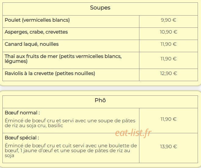 Le Saïgon New — carte page 5