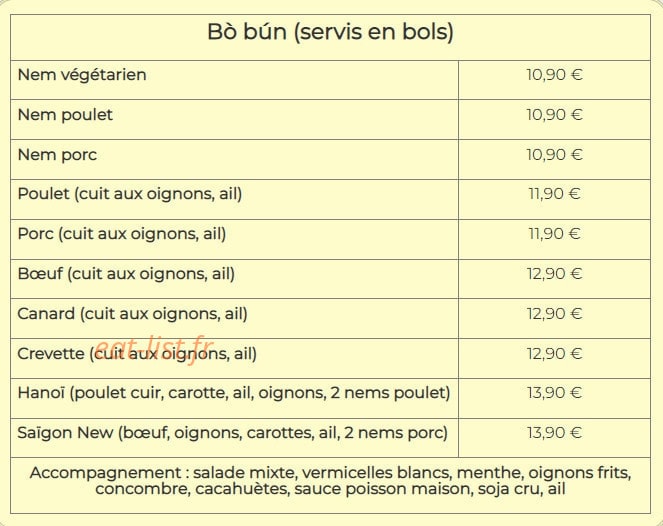 Le Saïgon New — carte page 4