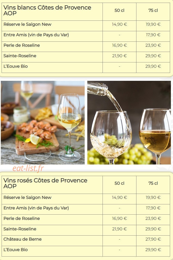Le Saïgon New — carte page 17