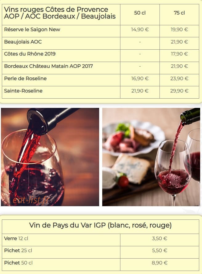 Le Saïgon New — carte page 18