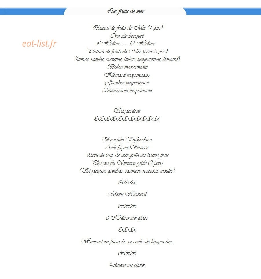 Le Sirocco — carte page 5