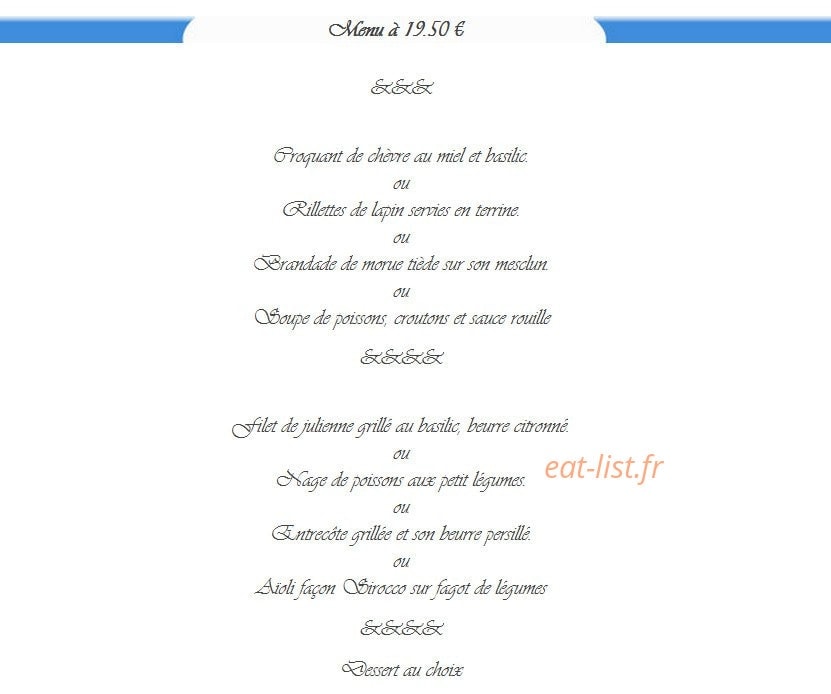 Le Sirocco — carte page 1