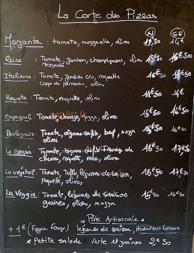 O Bon'Heurs — carte page 1