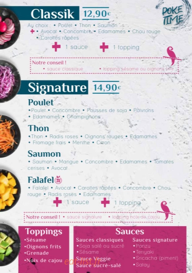 Ohana Poke Bowl — carte page 2