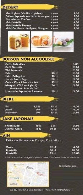 Okome sushi — carte page 5
