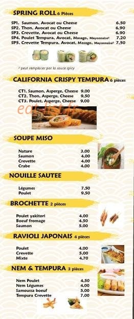 Okome sushi — carte page 6