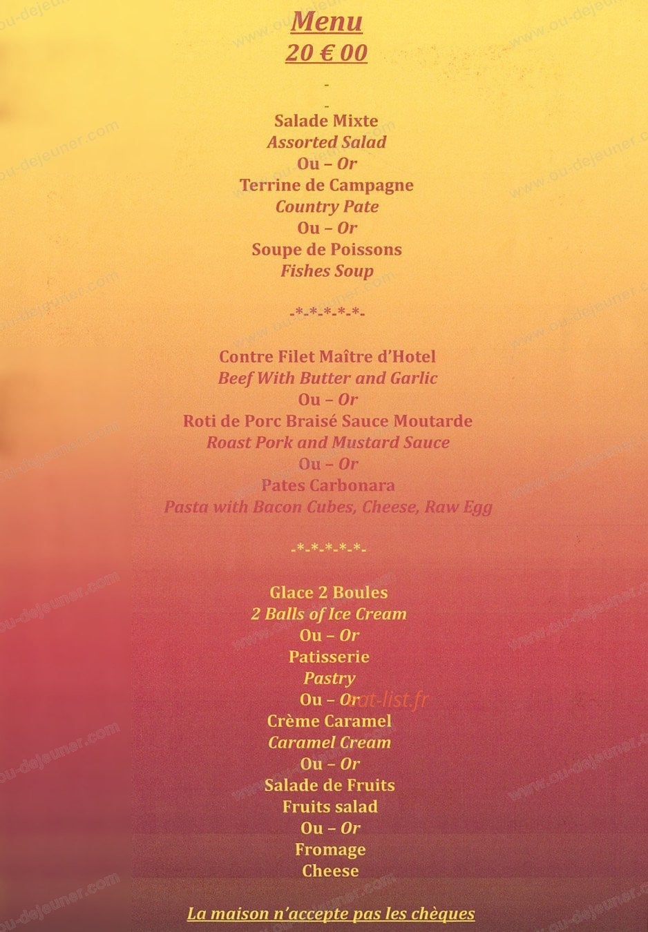 Restaurant Pizzeria Babbo — carte page 6