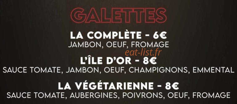 Snack du Parvis — carte page 4