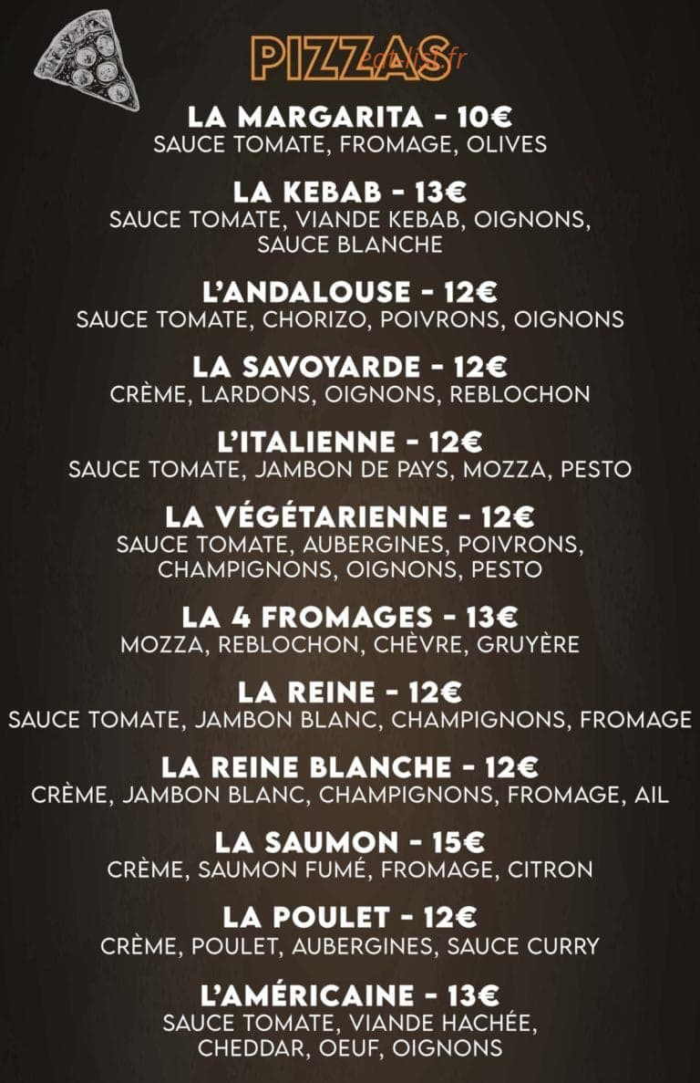 Snack du Parvis — carte page 3