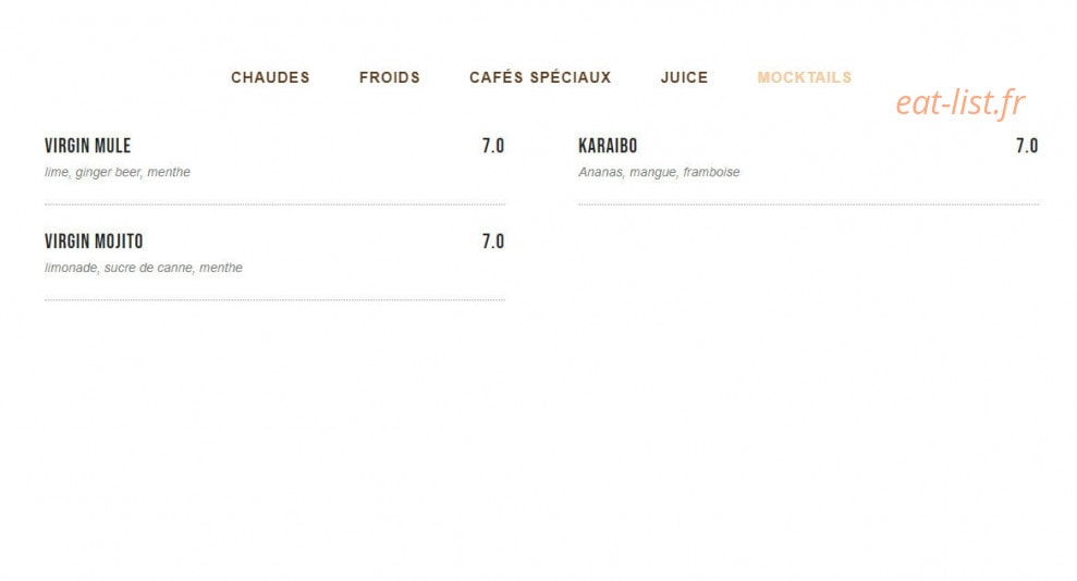 Ticket Brunchouse — carte page 13