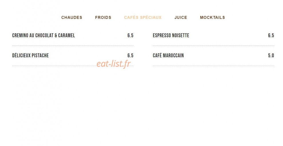 Ticket Brunchouse — carte page 11