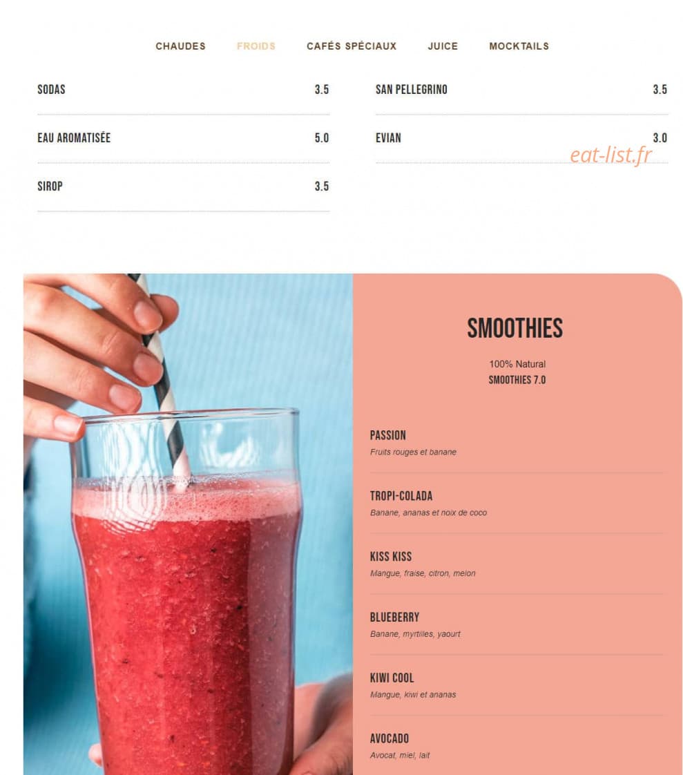 Ticket Brunchouse — carte page 10