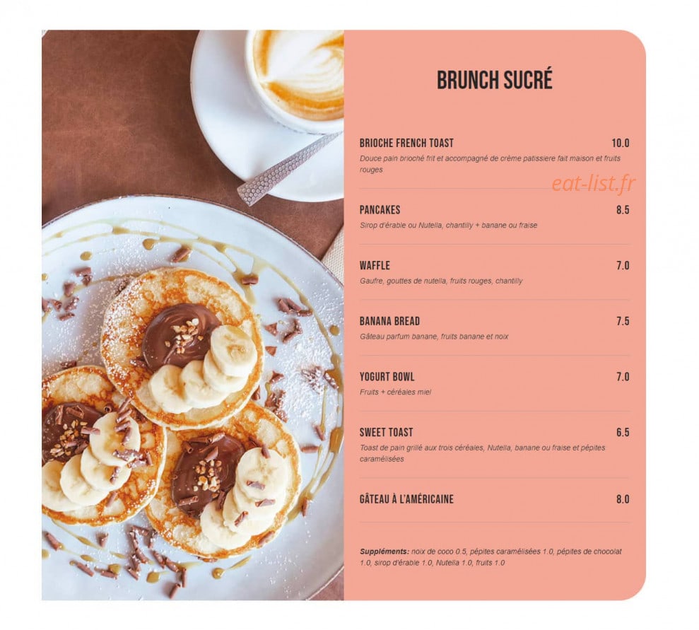 Ticket Brunchouse — carte page 8