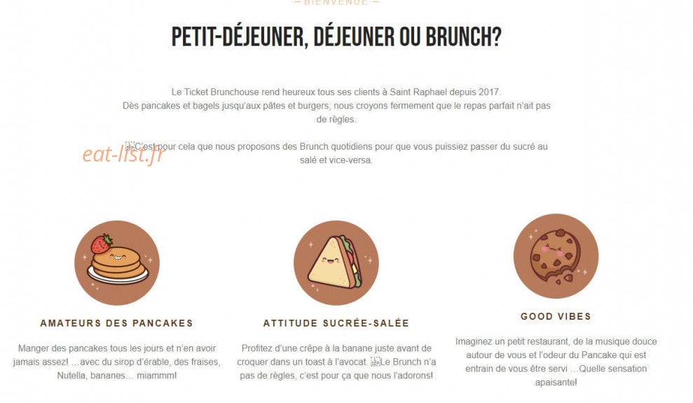 Ticket Brunchouse — carte page 5