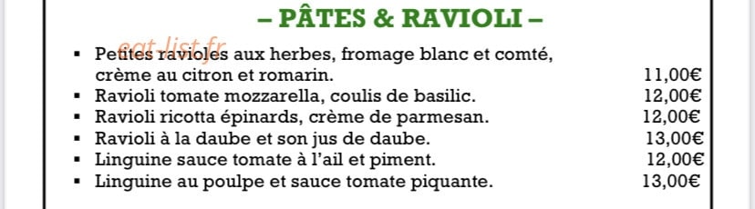 Bistro Pastis — carte page 3