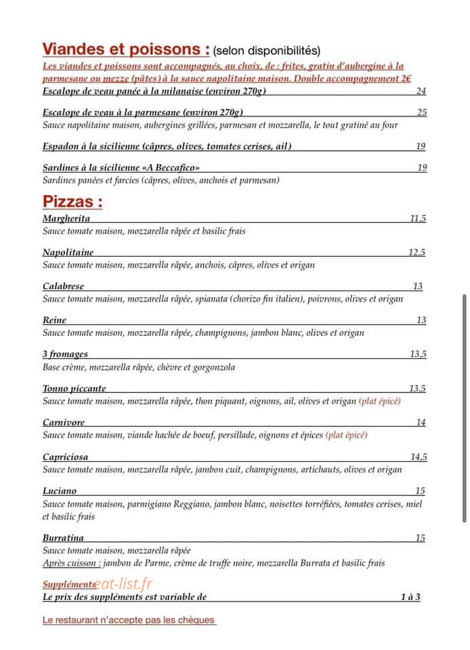 La Trinacria — carte page 1