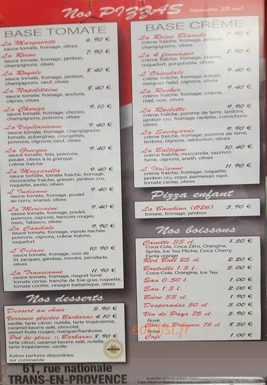 Pizzamick' — carte page 2