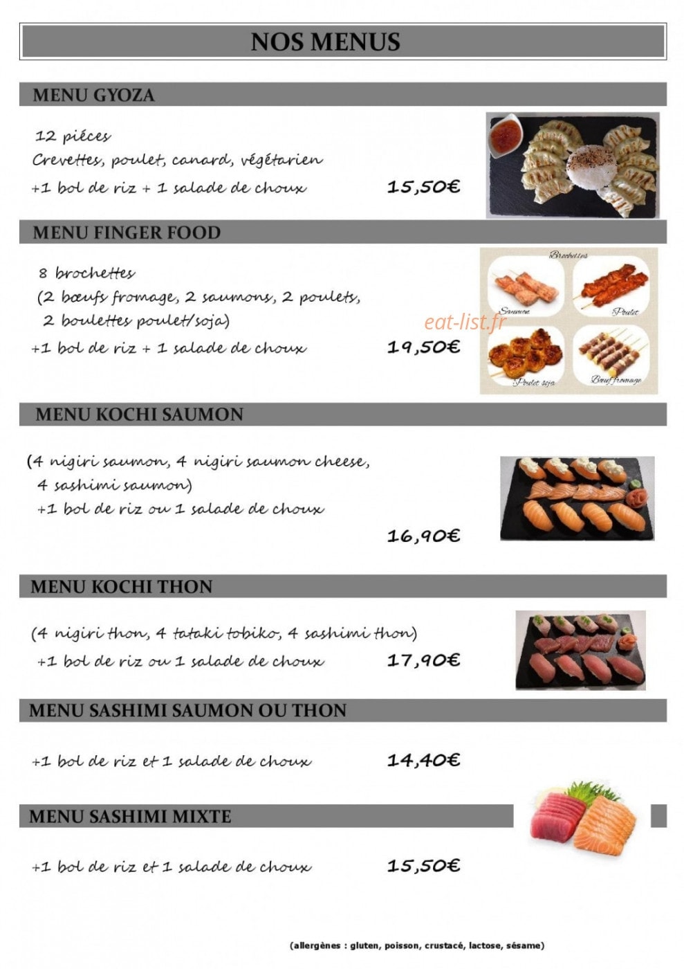 Sushi city's — carte page 8