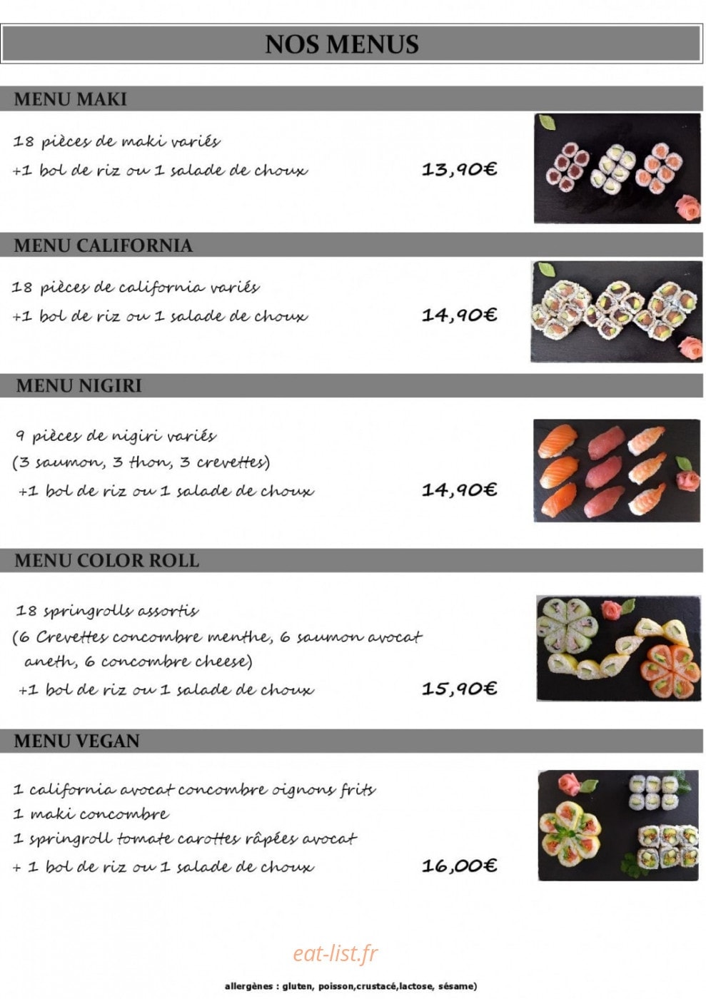 Sushi city's — carte page 7