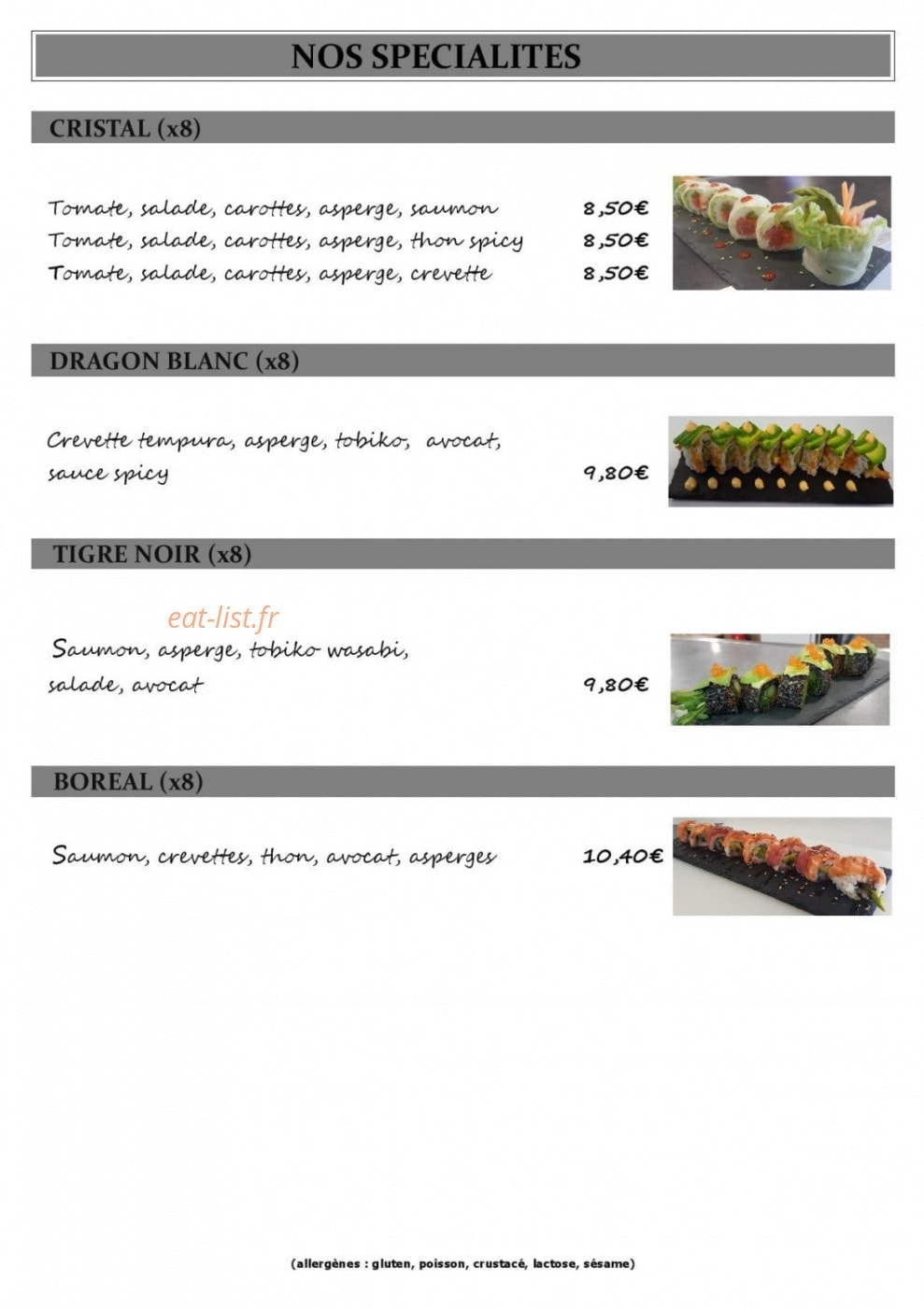 Sushi city's — carte page 12