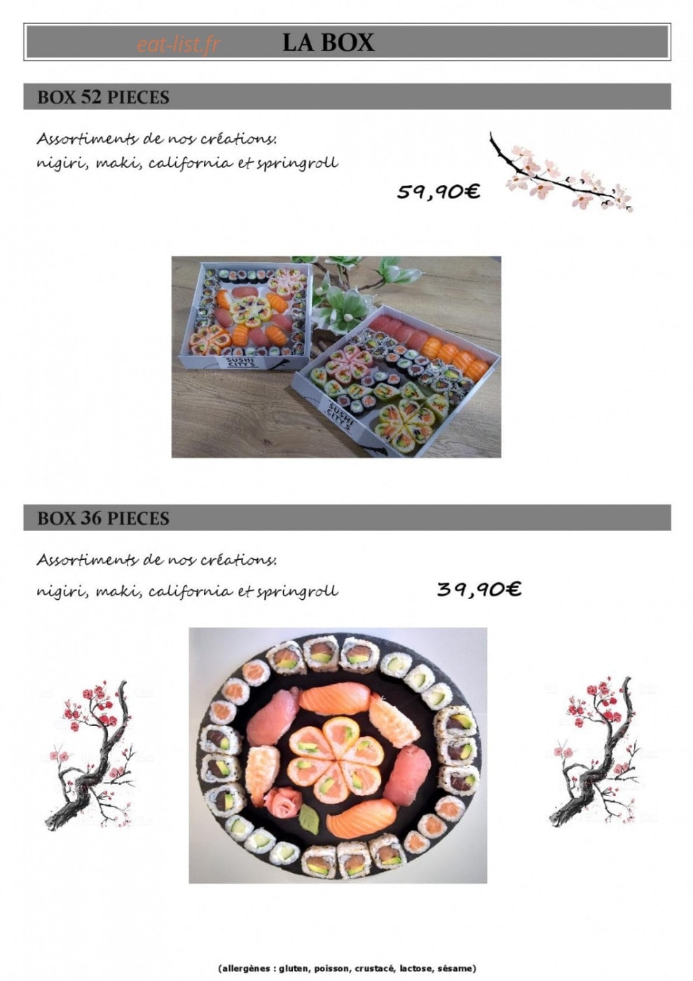 Sushi city's — carte page 3