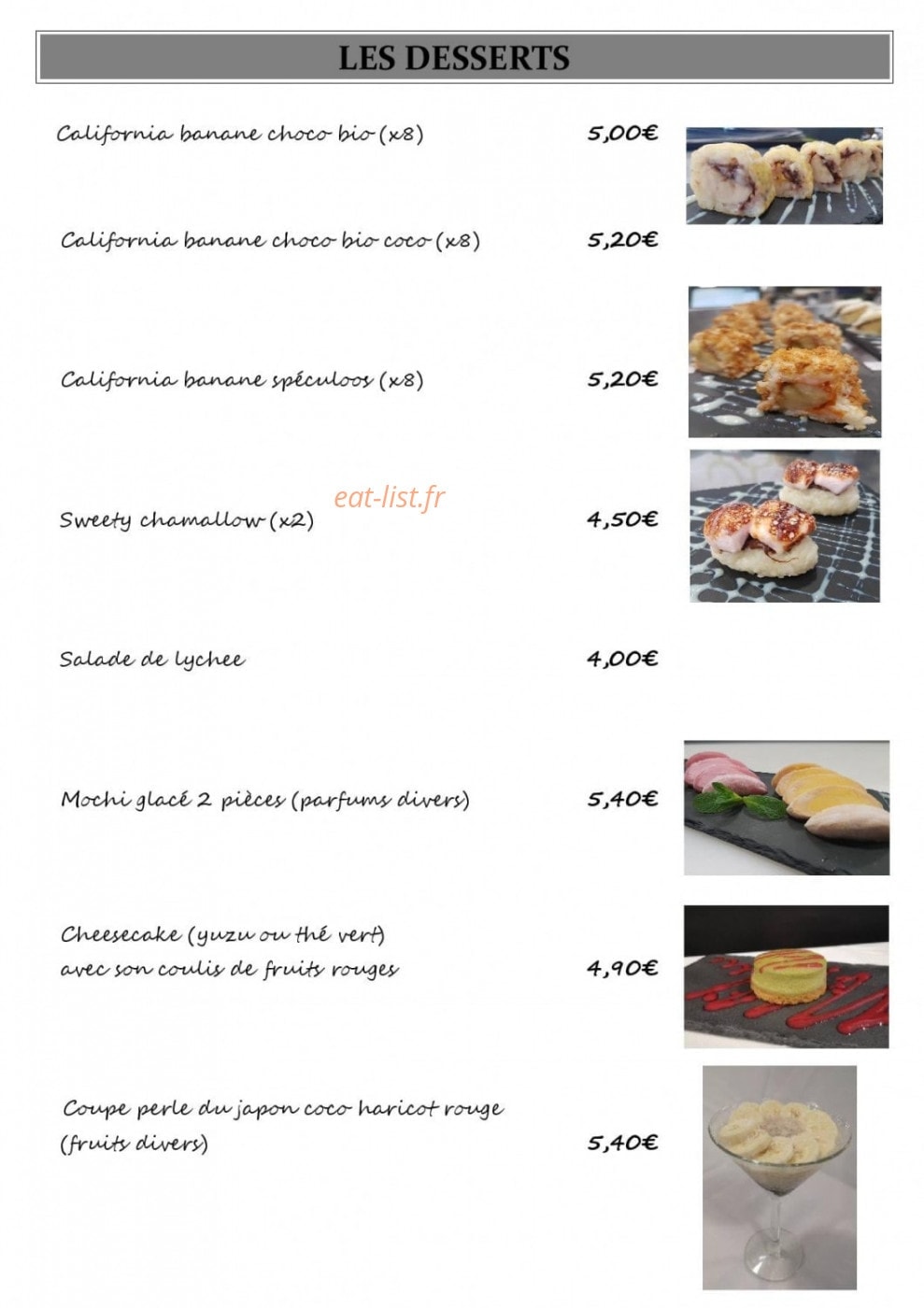 Sushi city's — carte page 5