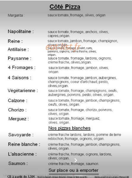Ti Bistro Chez Doudou — carte page 1