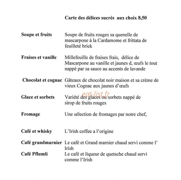 La Salle à Manger — carte page 6