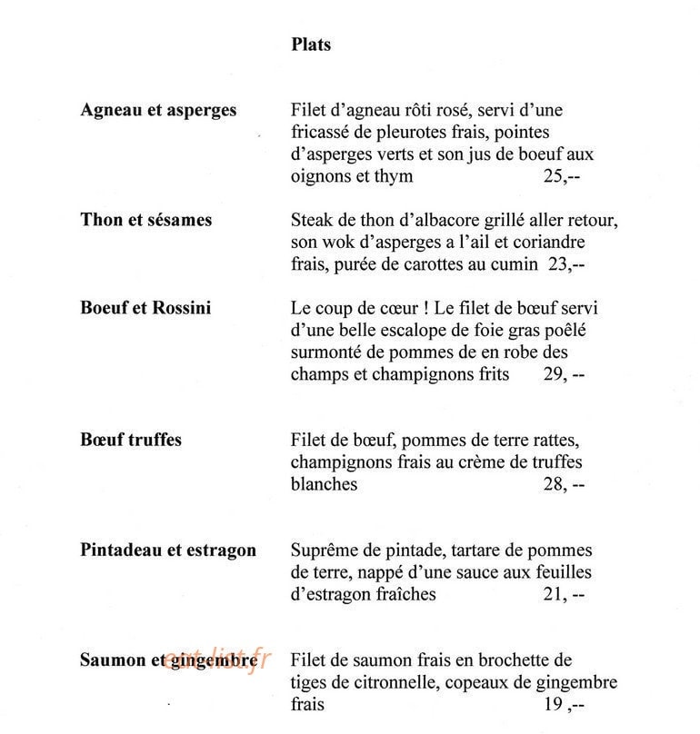La Salle à Manger — carte page 3
