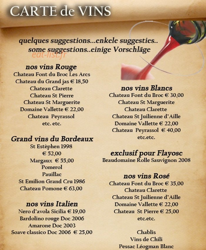 La Salle à Manger — carte page 7