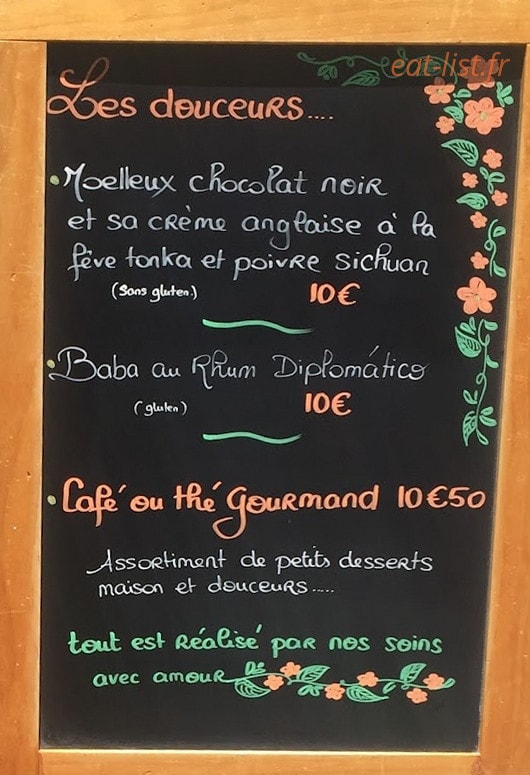 Le Café des Jardiniers — carte page 2