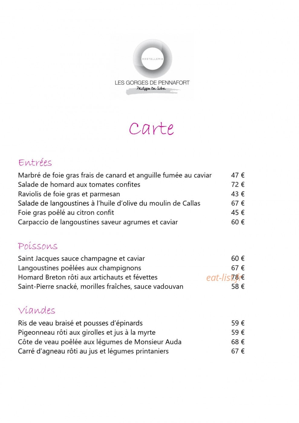 Les Gorges de Pennafort — carte page 6