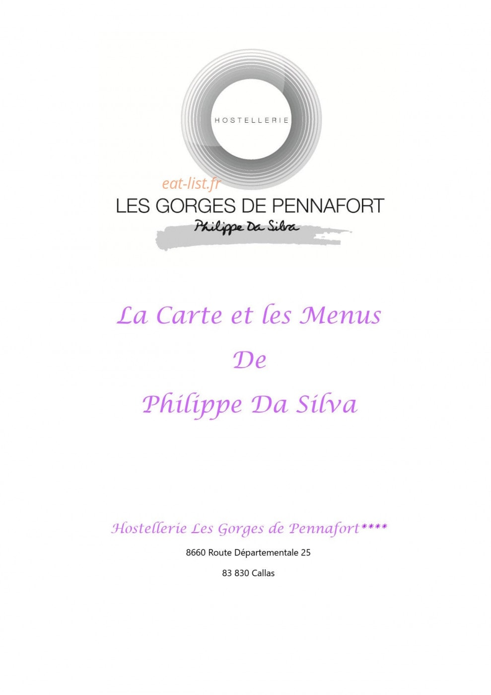 Les Gorges de Pennafort — carte page 1