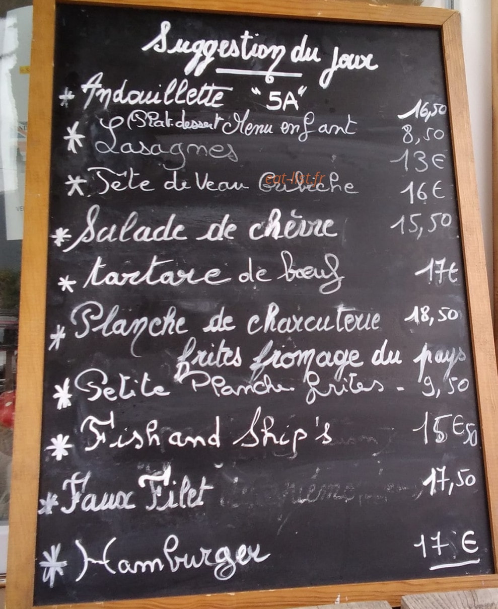 Le Logis Gourmand — carte page 1