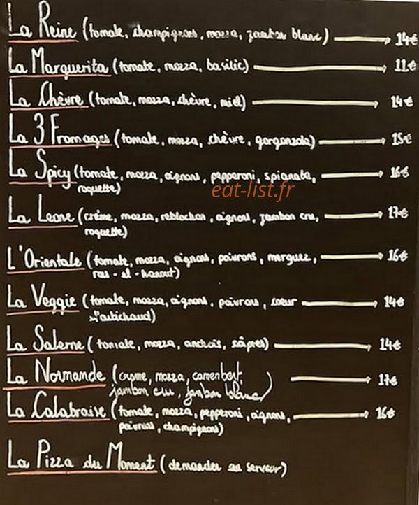 Carte et menu de Les Terrasses de Fany à Nans les Pins — Exemple de menu