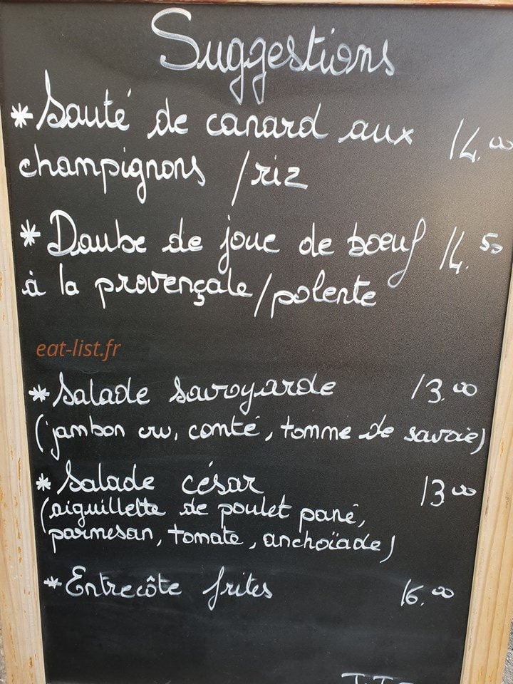 Bar Tabac Du Lac — carte page 1
