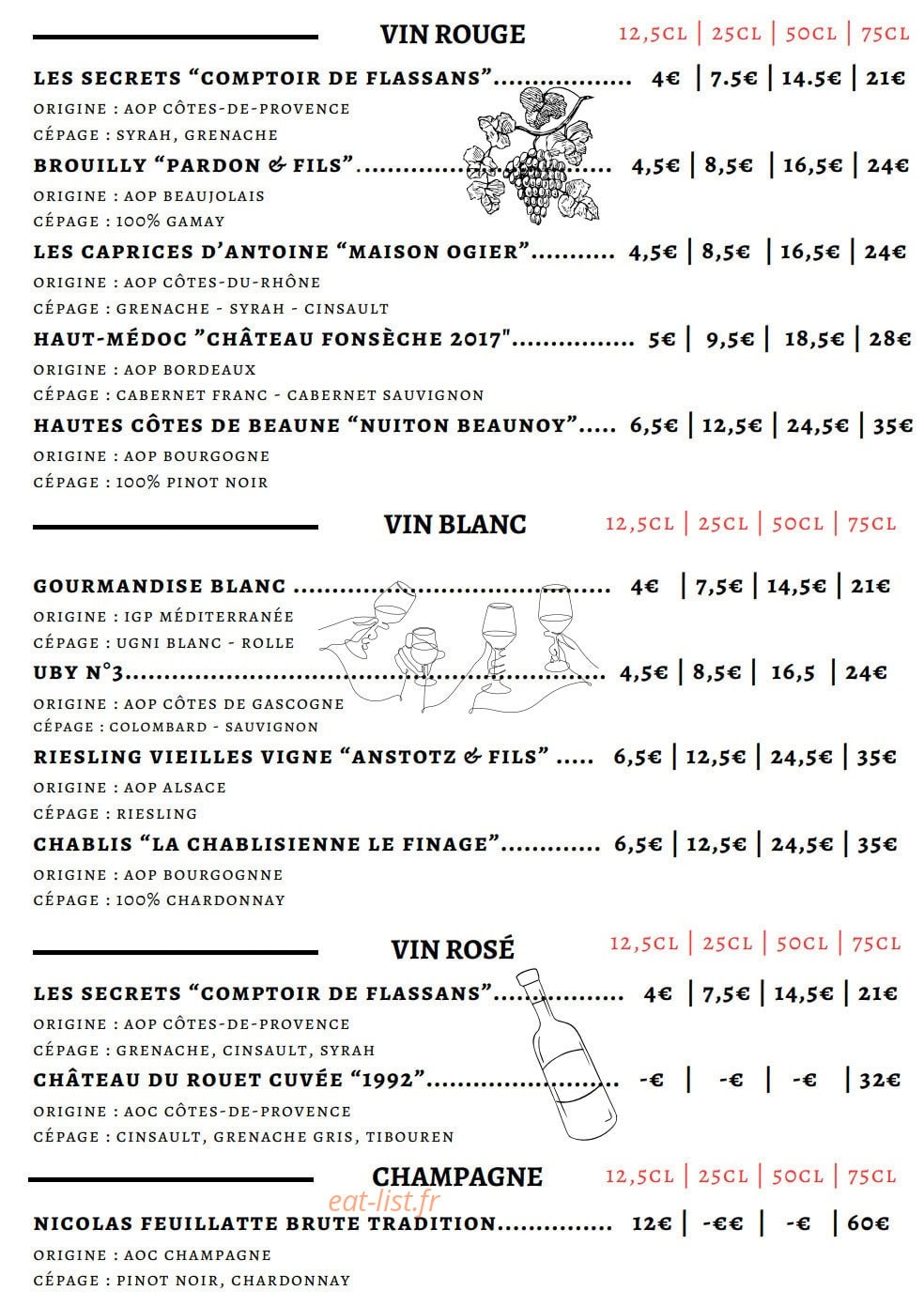 La Pitance — carte page 4