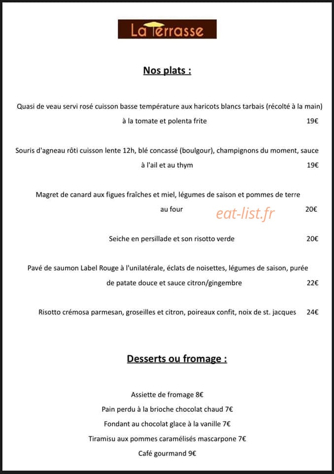 La Terrasse — carte page 2