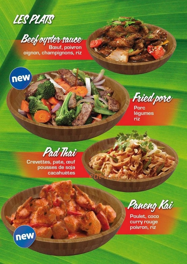 Saveurs de Thaïlande — carte page 2