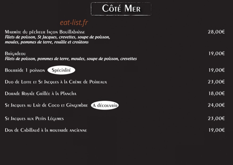 Chez Laurent — carte page 7