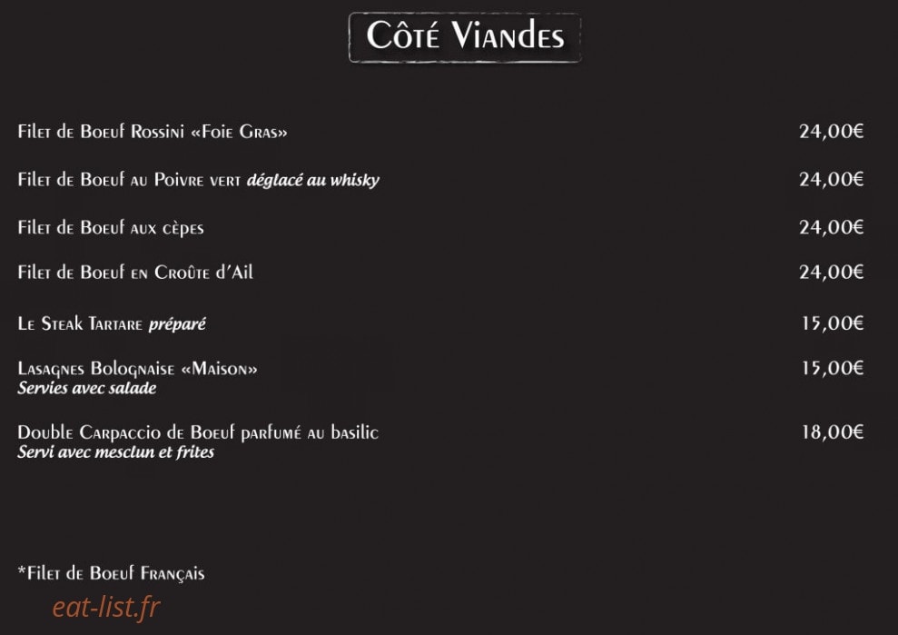 Chez Laurent — carte page 6