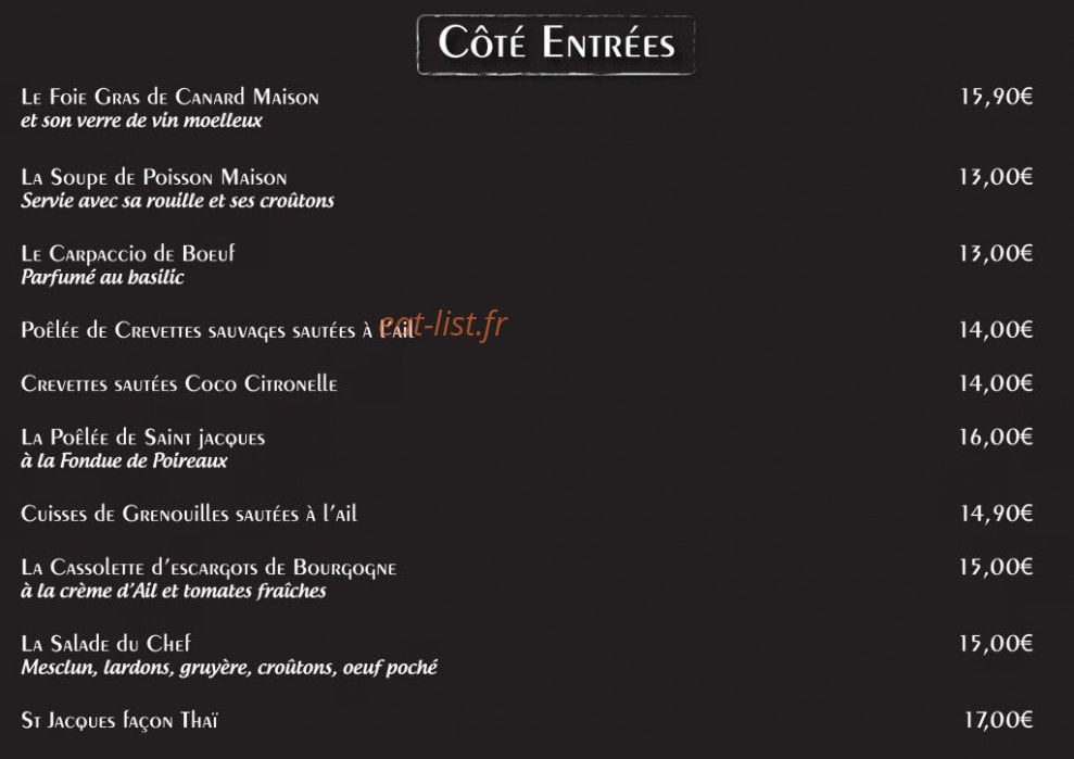 Chez Laurent — carte page 3