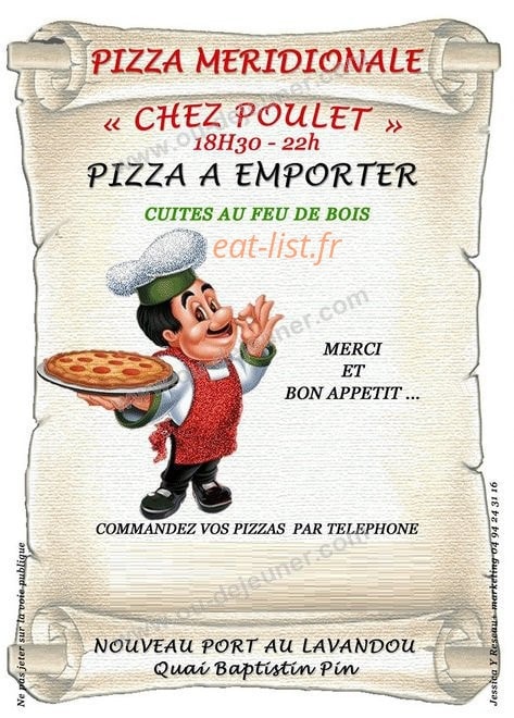 Chez Poulet — carte page 1